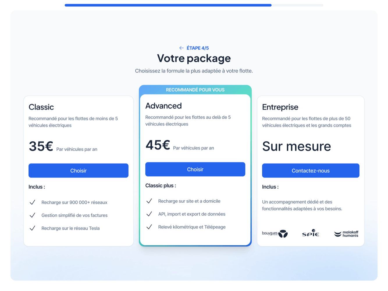 Étape 4 du funnel d'inscription self-service