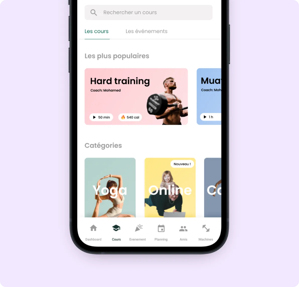 Écran de l'application La Montgolfière